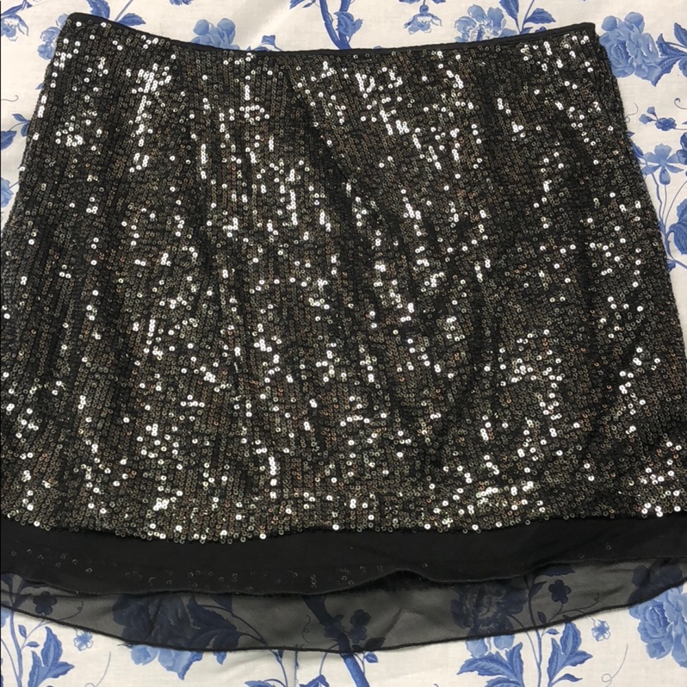 Black Sequined Jennifer Lopez Skirt